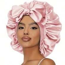 Slip-On Hair Cap With Adjustable Shoulder Straps, Hair Tie, And Cap For Women With Natural Curly Hair - 黑色 - 查看 5