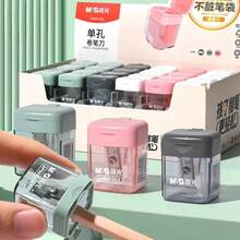 مبراة أقلام بفتحة واحدة، مبراة أقلام طلابية عالية الجودة، تحد من نقطة الأقلام إلى حد كبير، سهلة التنظيف، التصميم المغطى يمنع الفوضى، مدمجة وقابلة للنقل، مناسبة لمكتب المنزل والمكتب، مبراة عصرية وأنيقة، مبراة أقلام يدوية بفتحة واحدة للمدارس الابتدائية، مبراة أقلام الحواجب - متعدد الألوان - مشاهدة 2