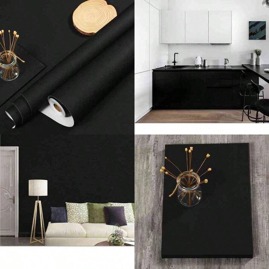 OpenHi Papel Tapiz Mate Gris Adhesivo De 500 X 60 Cm, Papel Tapiz Para Muebles De Cocina, Adecuado Para La Decoracin De Paredes Del Hogar, Oficina, Cocina, Sala De Estar, Pared De Fondo - gris+60 x 500 cm - Ver 1
