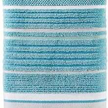 OpenHISKL Home Seabrook - Toalla de bao, diseo de Rayas, Color Azul, Toalla de bao, Verde Azulado, Toalla de bao, 1 - toalla de baño - Ver 2