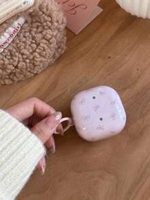 Minimalist Bowknot Design Soft Case For Huawei Freebuds 2/3/4/5i/7i, Galaxy Buds 2/Pro, Shock-Resistant Protective Cover - Baby Pink - View 5