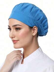 1pc Adjustable Elastic Chef Hat, Unisex Cooking Cap, Oil-Proof Work Hat, Dust-Proof Hair Cover, Suitable For Restaurant, Factory, Kitchen, Cooking, Hair Protection, Workshop, Food Service, Mother's Day Gift - Nhiều màu - Xem 7