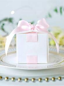 50pcs Square Blank Gift Box, Exquisite Gift Box, Paper Packaging Box, Holiday Surprise Small Gift Box, Wedding Birthday Valentines Day Party Favor Packaging Box Holiday Supplies - Multicolor - View 8