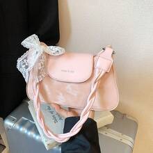 Bolso cruzado para mujer diseño exclusivo colores llamativos estilo retro versátil bolso de mano pequeño bandolera bolso de hombro - Rosa - Ver 2