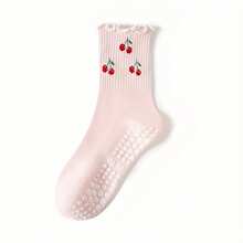 1 Pair Of Women's Pilates Socks, Anti-Slip Grip And Anti-Wrinkle Sock Top - Four Seasons Yoga And Sports Socks - Compatible With Pilates, Yoga, Gym - Ideal Choice - (Hand Wash Only) - Ideal Pilates Gift - 1雙瑜珈襪 - 查看 3