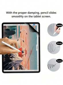XINHONGYU 1pc Matte Anti-Spy Screen Protector Film For IPad | 25° Privacy Protection, Full Screen Coverage, Curved Edges | Anti-Scratch, Anti-Shock, Strong Anti-Fingerprint, Responsive Touch, Flexible Film (Non-Glass), Suitable For IPad, Bubble-Free Installation, Privacy Protection For Daily Office And Study - Black - View 4