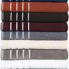 OpenHILavish Home 6 Piece Egyptian Cotton Rice Weave Towel Set, Navy - Azul Marino - Ver 5