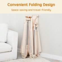 PANGDUBE Corralito Plegable para Bebés y Área de Juego | Espacio Infantil con Malla y Cierre | Sin Montaje, Parque de Juegos Independiente para Niños y Niñas | Centro de Actividades para Interiores, Área de Juego, Parque Infantil - Albaricoque - Ver 3