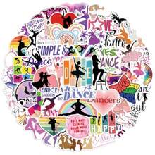 Dancing Stickers 50PCS Waterproof Vinyl Dance Decals For Water Bottle Laptop Guitar Car Bumper Luggage Skateboard Cute Aesthetic Dancer Gifts For Teens Girls Boys - 舞蹈 - 查看 2