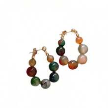 1 Pair Of Colorful Beaded Earrings Suitable For Women To Wear, Showcasing Individual Charm; They Are An Earring Choice That Combines Retro Style With Practicality. - 彩色 - 查看 6