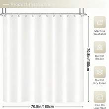 [Funny Bathroom Set] 1pc Funny Bathroom Set | Anti-Slip Mat, Abstract Black Shower Curtain With 10 Hooks | High-Quality Decoration For All Scenarios - A - 查看 4