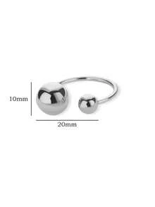 Irregular Beads Stainless Steel Rings For Women Men Open Adjustable Gold Color Chunky Ball Ring Minimalist Waterproof Jewelry - Ring - View 11