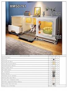 小型宠物屋带猫砂盆，适合小猫、兔子和小型犬