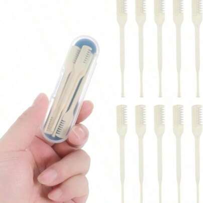 Double Sided Nose Hair Knife, 2-In-1  Hair Cutter, Nostril Hair Remover Tool, Portable Manual 360° Rotating Nose Hair Trimmer For Women Men (5Pcs)