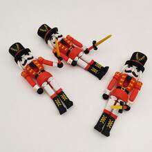 3D打印灵活关节士兵骑士雕像，精细雕刻，手工打造，适合家居和办公室装饰、收藏、爱好者礼物、节日和派对礼品、桌面或书架展示，办公室和节日装饰，非常适合圣诞节、复活节、情人节等各种场合。 - 彩色 - 查看 6