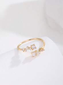 Adjustable Size Fashionable Cute Girl Rings, Copper Alloy Micro-Inlaid, Classic European, American, Japanese And Korean Style - Multicolor - View 4