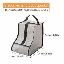 1个/2个/3个旅行鞋袋，靴子收纳袋，防尘踝靴保护袋带提手，便携式防水短靴，男女鞋履收纳整理袋（踝靴） - 米色 - 查看 24