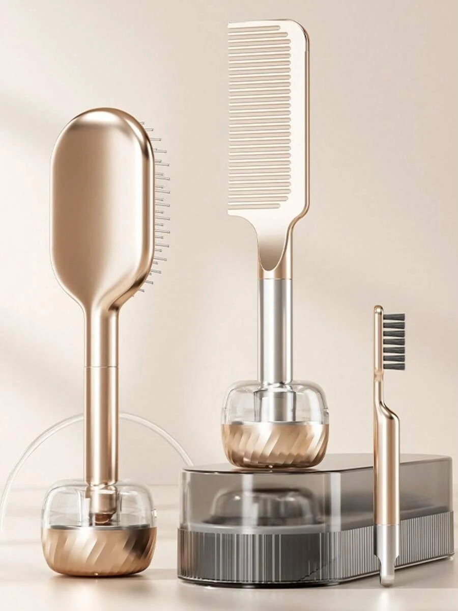 高端出口钢针气垫梳，蓬松高顶梳，专为长发设计的按摩气囊气垫梳 - 彩色 - 查看 1