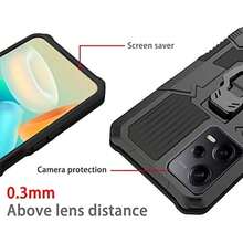 QWYJ Funda para OPPO Case Uso Rudo, con 2 Unidades Mica Negro (Reno 7 4G) - OPPO A57 y A77 - Ver 4