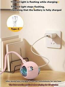 1 quả bóng đồ chơi cho mèo có quỹ đạo khó đoán, bóng trọng lực tương tác, đồ chơi điện tự động cho mèo, bóng thông minh, thích hợp để chơi và giải trí, màu ngẫu nhiên. - Nhiều màu - Xem 6