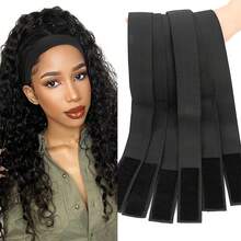 Elastic Wig Bands, 15Pcs/10Pcs/6Pcs/2Pcs Adjustable Lace Melting Band Front Laying Strap Wrap To Lay Hairline Edges Wig Belt Tape For Grip Keeping Wigs In Place Spritz Spray Frontal Graduation - Black - View 1