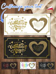 Customized Personalized Valentine's Day Scratch-Off Coupon Vouchers, As Gifts To Give To Your Girlfriend, Boyfriend, Surprise Scratch-Off Cards, Valentine's Day Gifts, Invitation Vouchers, Party Gifts - Multicolor - View 12