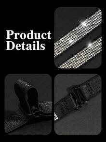 2/4/6 viên đá đính kèm, kim cương trắng lấp lánh, trang trí thanh lịch, dây đeo đồ lót. - Nhiều màu - Xem 5