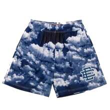 New Summer  EE Basic Mesh Shorts Classic Floral Print Gym Shorts Men's Basketball Sports Shorts Men's Beach Shorts PSV9 - hồng xanh JB 163 - Xem 10