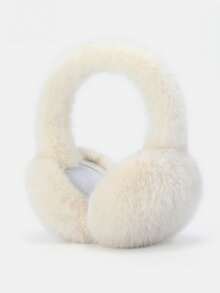 1pc Plush Ear Muffs For Women, Winter Cycling Windproof Ear Warmer, Foldable Warm Fuzzy Earmuffs - Multicolor - View 5