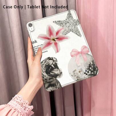 1pc High Transparent Anti-Drop TPU Tablet Case, High Definition Star & Bow UV Printing, Compatible With IPAD 11 2025, MINI6/7, AIR1/2, Air4/AIR5/Air6/AIR7, 9.7 Inch IPad 2019/2020/2021, 10.2 Inch IPad 10/11, AIR11 (2024/2025), PRO11 (2024), PRO11 (2018-2022), PRO12.9 Inch/AIR13