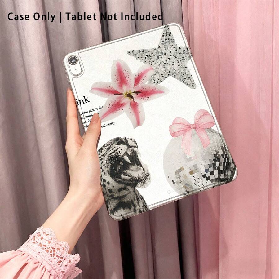 1pc High Transparent Anti-Drop TPU Tablet Case, High Definition Star & Bow UV Printing, Compatible With IPAD 11 2025, MINI6/7, AIR1/2, Air4/AIR5/Air6/AIR7, 9.7 Inch IPad 2019/2020/2021, 10.2 Inch IPad 10/11, AIR11 (2024/2025), PRO11 (2024), PRO11 (2018-2022), PRO12.9 Inch/AIR13 - Multicolor - View 1