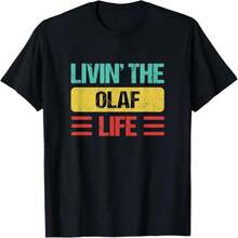 Livin' The Olaf Life Graphic T-Shirt Black Short Cotton  Frozen Comfortable Casual Wear Multiple Colors Sizes Available - màu đen - Xem 1