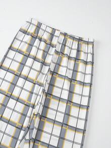 4pcs Men's Summer Lightweight Pajama Set, Short Sleeve Top And Long Pants - Multicolor - View 8