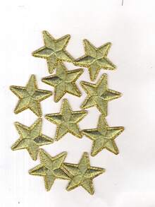 10 piezas de parches bordados con forma de estrella, adecuados para ropa, bolsos, zapatos, sombreros, decoración del hogar, con plancha - Multicolor - Ver 10