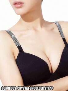 女士肩带，星光肩带，耀眼夺目，可拆卸替换肩带，女士内衣配饰，露肩设计，柔软舒适，闪亮性感 - 彩色 - 查看 4