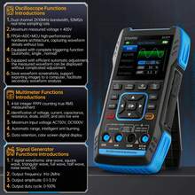 2C23T 3 In 1 Multimeter Digital Oscilloscope Signal Generator Function 9999 Count AC Volt 50ms/S 10MHz Dual Channel - 2C23T 2PCS P6100 - 查看 6