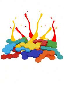 Puzzle Kayu Heksagon 3D, Berwarna-warni, Mainan Edukatif, Hadiah Natal Sempurna untuk Meningkatkan Kecerdasan dan Kreativitas, Mainan Bentuk Geometris | Ukiran Kayu yang Indah, Puzzle Anak-Anak - MultiWarna - View 6