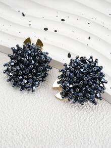 2 Pieces Button Cover For Shirts, Cute Faux Pearl Cufflink Cover, Hand Woven Beading Buckle Clip, Suit, Tailcoat, Shirt Decoration Buttons, Collar Clip, Shiny Button Cover, Suitable For Daily, Party And Wedding Clothing Fashion Decoration Cufflinks, Valentine's Day Gifts