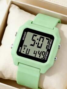 New Fashionable Multifunctional Square Electronic Watch, Sports Watch, Life Alarm Clock, Digital Display Watch, Wristband - one-size - View 10