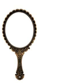 Large Vintage Floral Pattern Mirror, Rose Gold High Definition Handheld Makeup Mirror, Portable Lace Edged Hand Mirror (Special Offer Item), Random Delivery - Multicolor - View 7