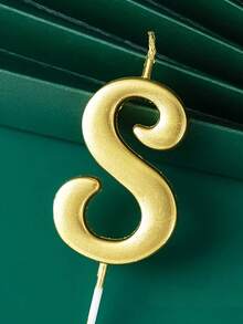 1pc 0-9 Creative Curved Gold Number Candle, Birthday Cake Decor, Suitable For Romantic Party, Birthday Celebration, Holiday Party, Singles Party Cake Decoration, Baking Decoration - Gold - View 6