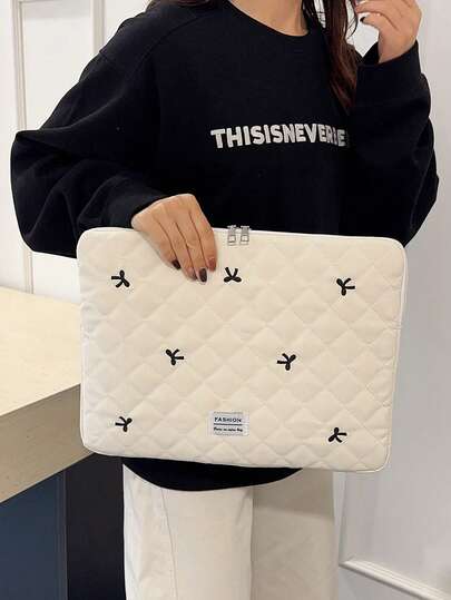 Multi-Size Laptop Bag With Bow, Laptop Sleeve Protective Case Fits 13 13.3 14 15 16 Inch Laptop, Notebook, Chromebook, Suitable For Women, Great Gift For Teachers, Backpack, College, Back To School, Classroom And Laptop Sleeve Laptop Case Laptop Cover Computer Bag Water Resistant Travel Essentials