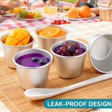 Reusable Aluminum Baking Cups, Suitable For Cupcakes, Brownies, Pudding, Jelly Cheesecake - Multicolor - View 9