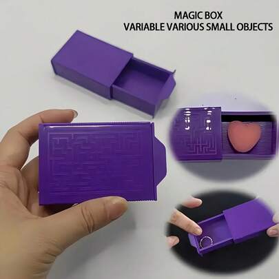 1个魔术盒，魔术圆圈抽屉盒，魔术惊喜出现魔术师盒子，非常适合招待家人和朋友，求婚道具，办公室减压玩具