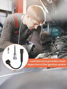 火花塞测试仪 - 点火系统诊断工具，导电金属设计，无需电源，适用于汽车、卡车和摩托车火花测试，汽车保养套件