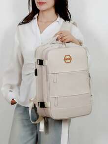 Fashionable Backpack, Business Casual Laptop Backpack, Travel Bag, Multi-Compartment, Large Capacity, Outdoor Lightweight, Anti-Theft, Minimalist, Student Bookbag - Multicolor - View 6