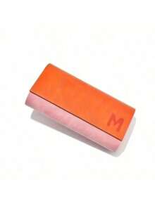 Stylish Two-Layer Glasses Case - Sturdy Synthetic Material, Conveniently Stores Two Pairs Of Glasses, Scratch-Resistant Optional, Available In Blue Or Orange - 隨機 - 查看 5