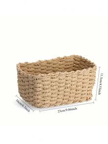 Bộ 3 giỏ đựng đồ đan tay màu be, thích hợp cho phòng tắm, phòng ngủ, phòng khách, văn phòng | Thùng rác trang trí bằng mây, có thể dùng cho kệ, tủ đựng đồ, ngăn kéo | Giải pháp tiết kiệm không gian đa năng | Ý tưởng quà tặng, giỏ đựng đồ - Lạc đà - Xem 15