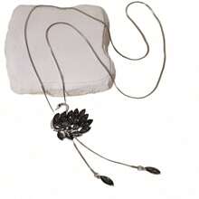 Adjustable Swan Pendant Knitted Chain With A High-End, Fashionable, And Versatile Long Necklace For Autumn And Winter - 彩色 - 查看 4