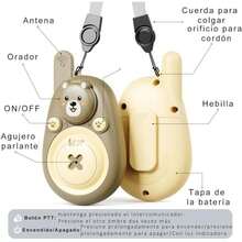 2Pzs Walkie Talkies para Niños, Walkie Talkie de Juguete con Linterna y LCD, Walki Talki de Largo Alcance de 3KM, Camping Juguetes Radios para Niños de 3 Años+, Regalos de Navidad(Rosa) - Oso Marrón - Ver 4